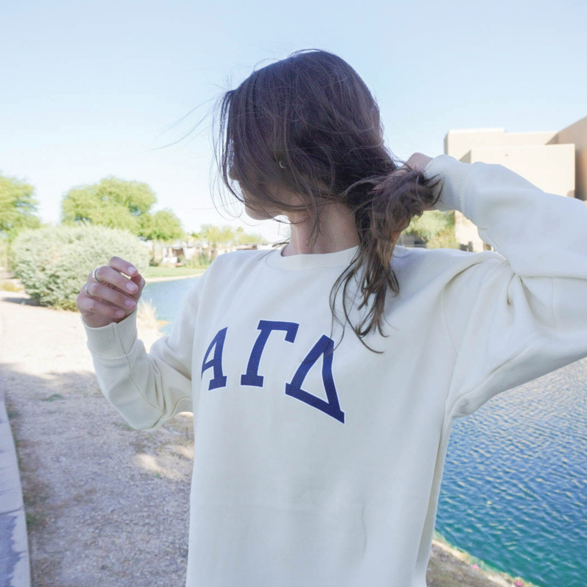 Alpha Gamma Delta | Weekend Fleece Crewneck Sweatshirt
