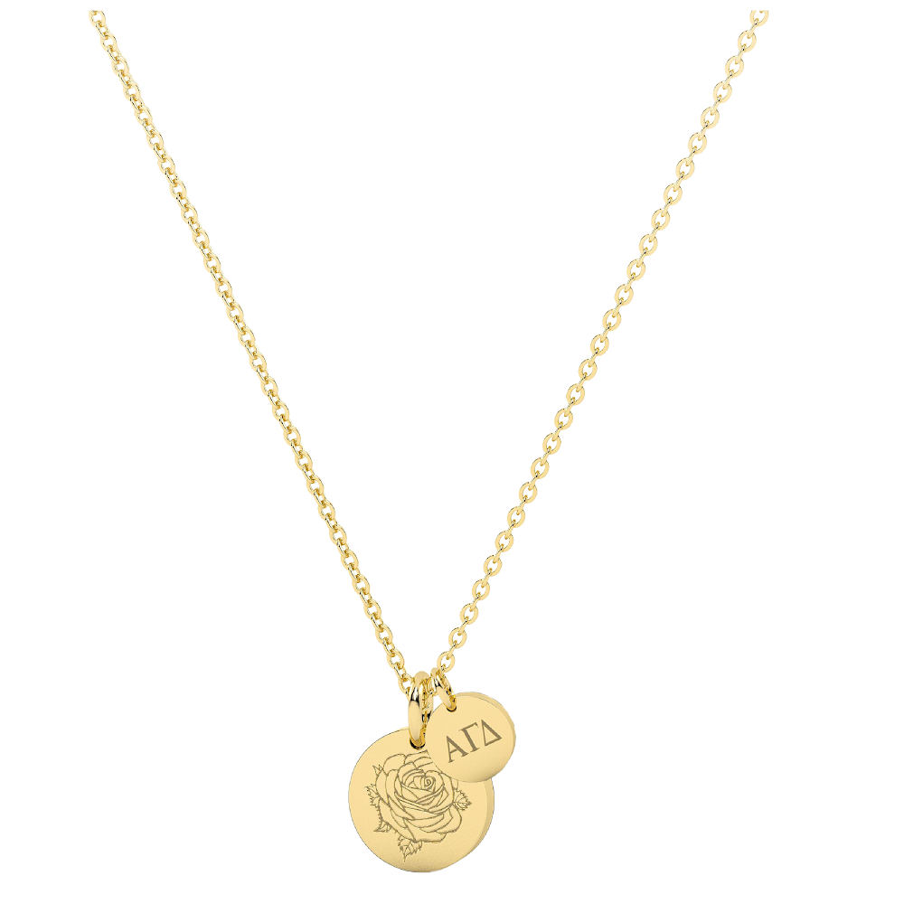 Alpha Gamma Delta | Charmed Rose Necklace
