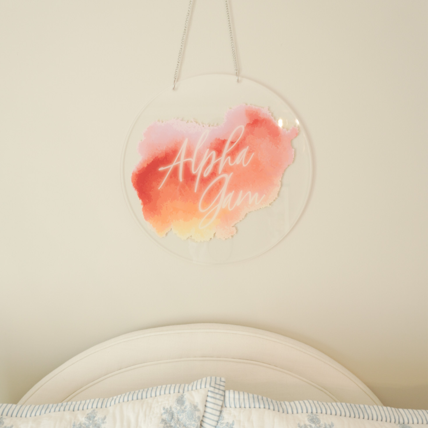 Alpha Gamma Delta | Sunset Acrylic Door Hanger