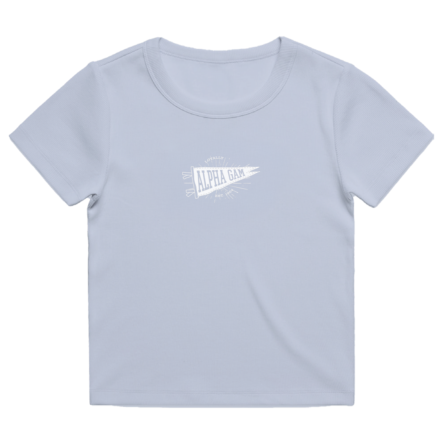 Alpha Gamma Delta | Vintage Pennant Ribbed Tee by Uscape