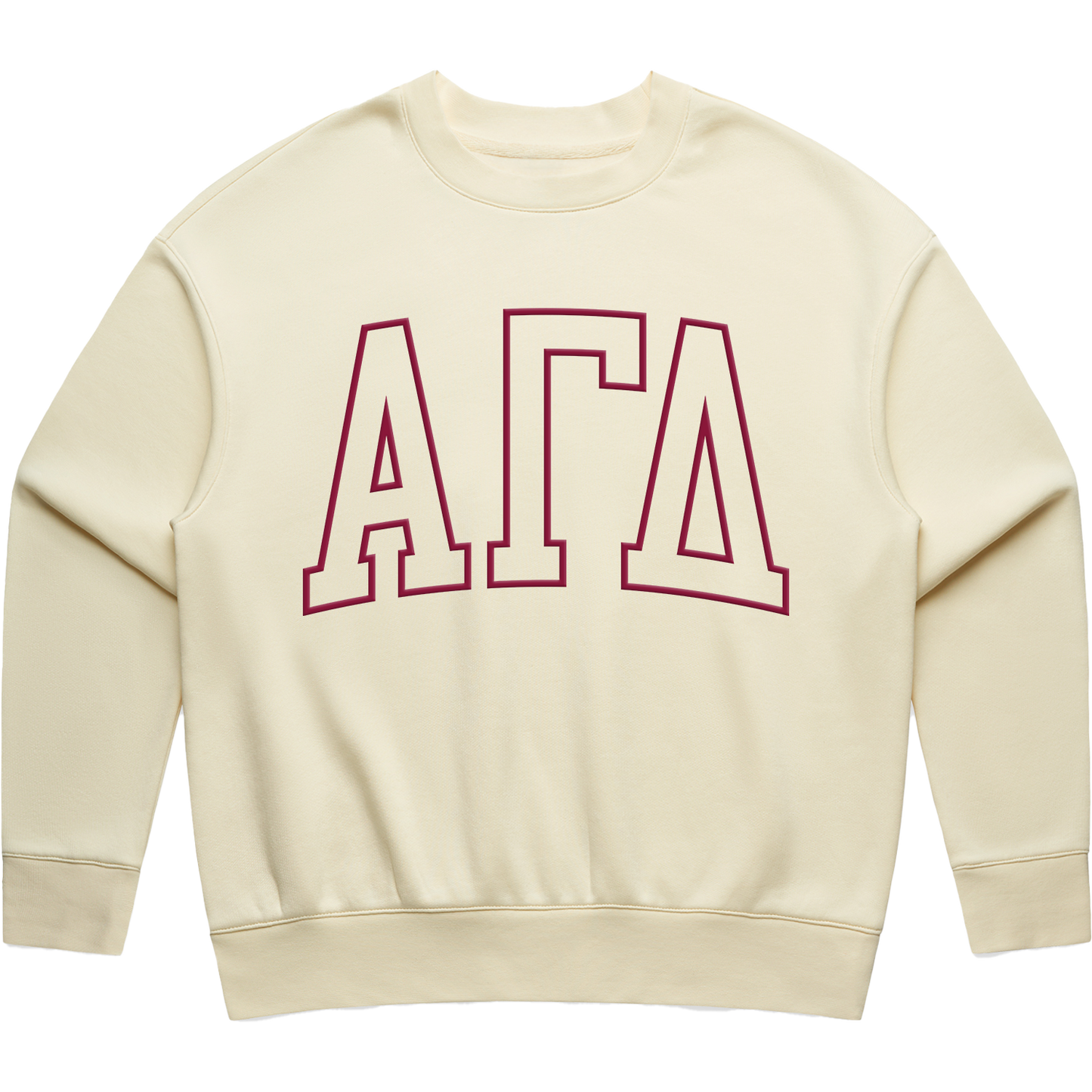 Alpha Gamma Delta | Block Letters Premium Crewneck by Uscape
