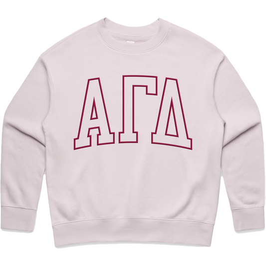 Alpha Gamma Delta | Block Letters Premium Crewneck by Uscape