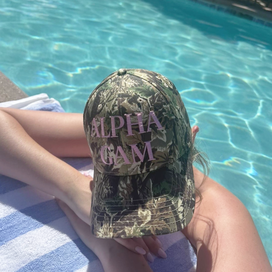 Alpha Gamma Delta | Camo Hat