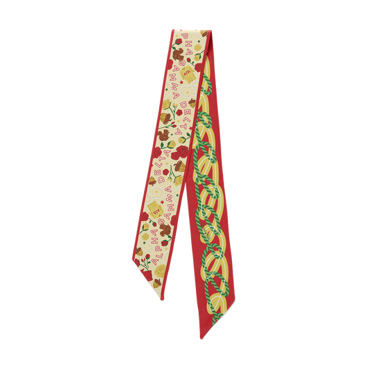 Alpha Gamma Delta | Saturday Silk Skinny Scarf