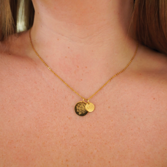 Alpha Gamma Delta | Charmed Rose Necklace